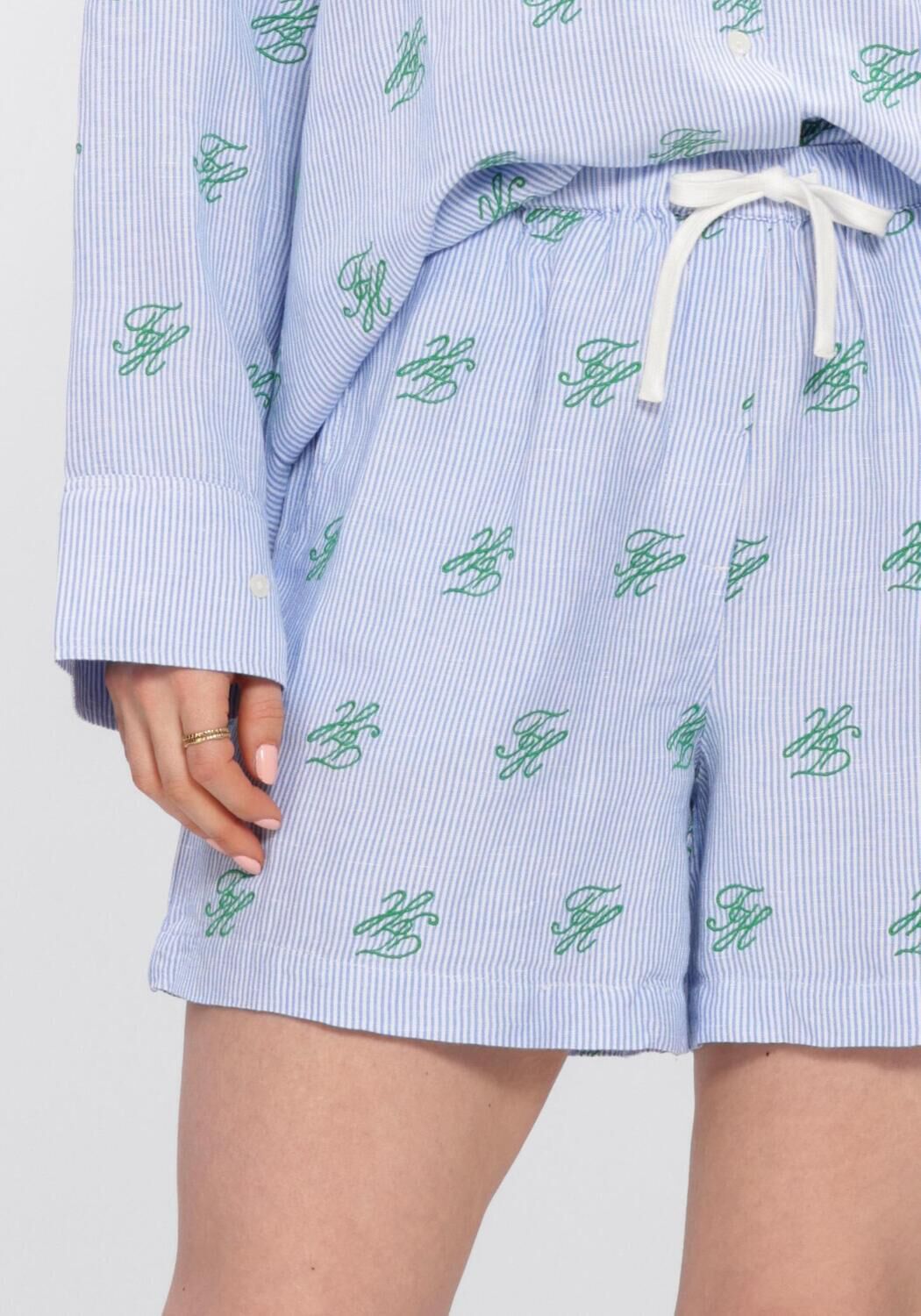 Blaue TOMMY HILFIGER Kurze Hose SWIMSHOP LINEN SHORT - large