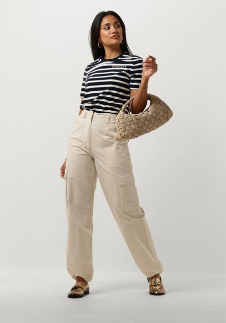 Blaue TOMMY HILFIGER T-shirt REG GOLD BUTTON C-NK SS - large