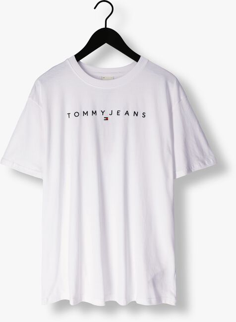 Weiße TOMMY JEANS T-shirt TJM REG LINEAR LOGO TEE EXT - large