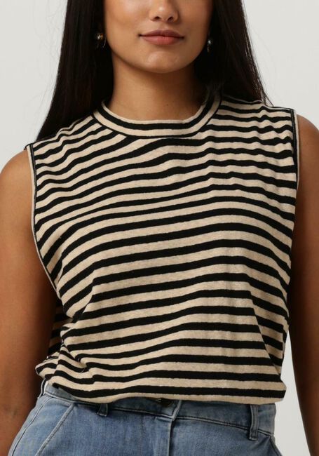 Schwarze PENN & INK Top T-SHIRT STRIPE - large