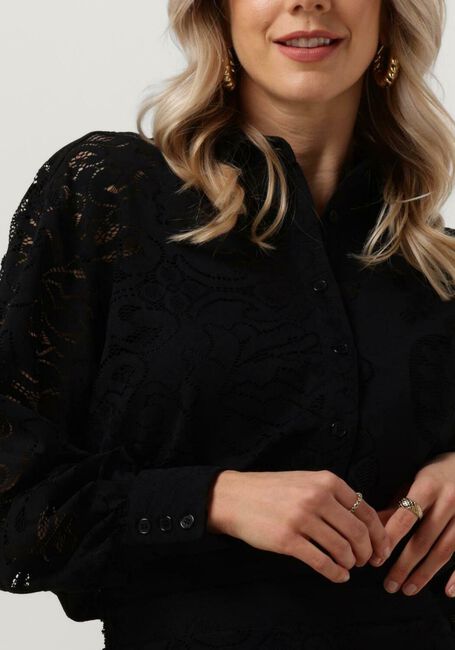 Schwarze ALIX THE LABEL Blusen LADIES KNITTED HEAVY LACE BLOUSE - large
