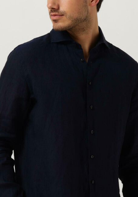 Dunkelblau PROFUOMO Casual-Oberhemd SHIRT X-CUTAWAY SC LINNEN - large