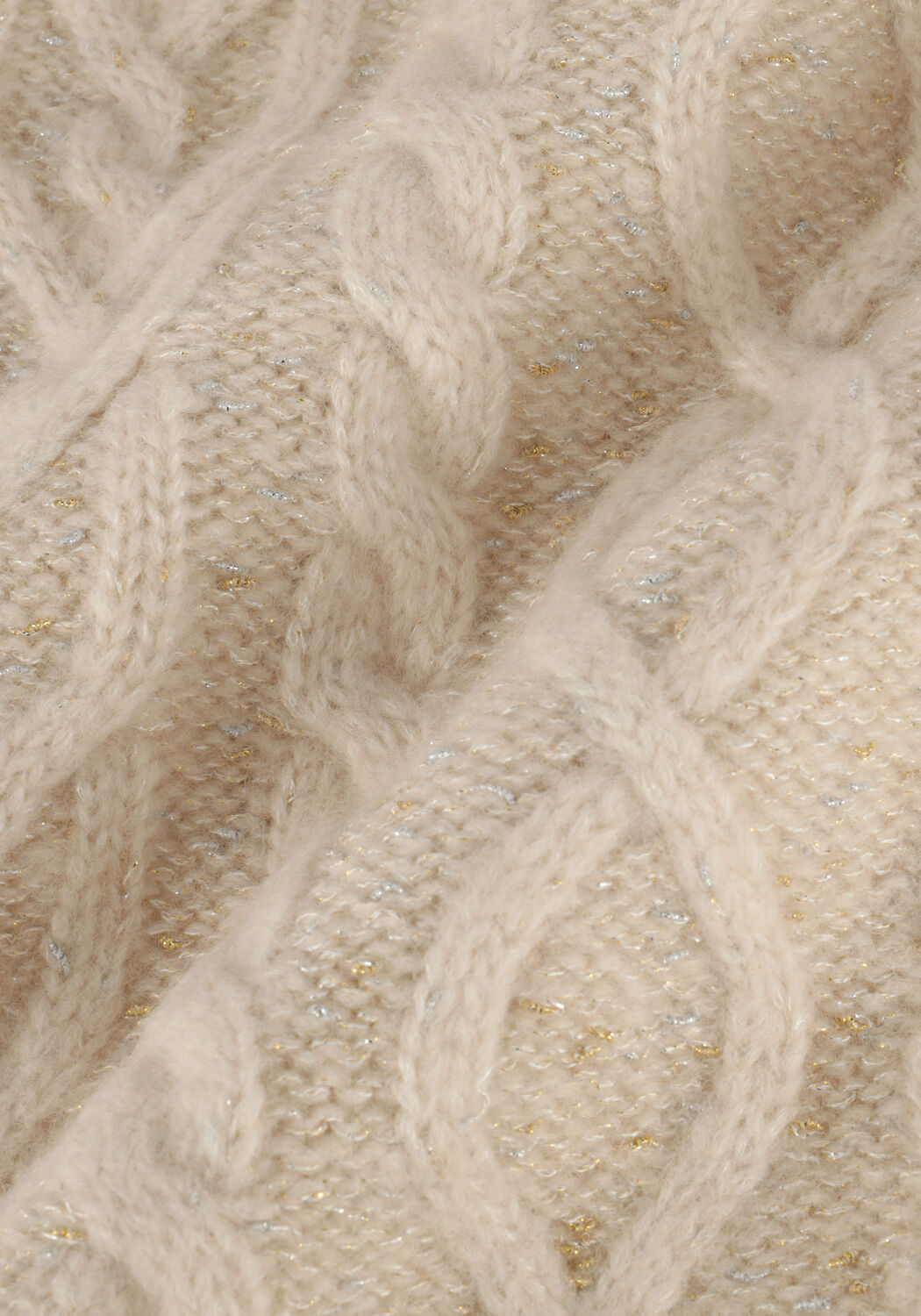 Sand SCOTCH & SODA Pullover KNITTED LUREX WOOL BLEND PULLOVER - large