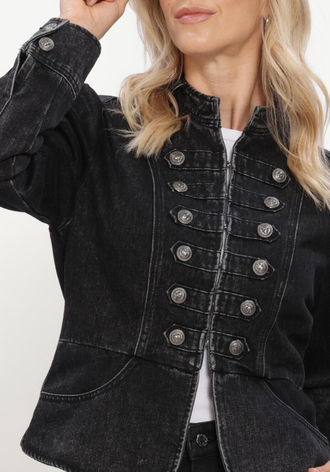 Graue HAUTE L'AMITI&Eacute; Jack DENIM UNIFORM JACKET - large