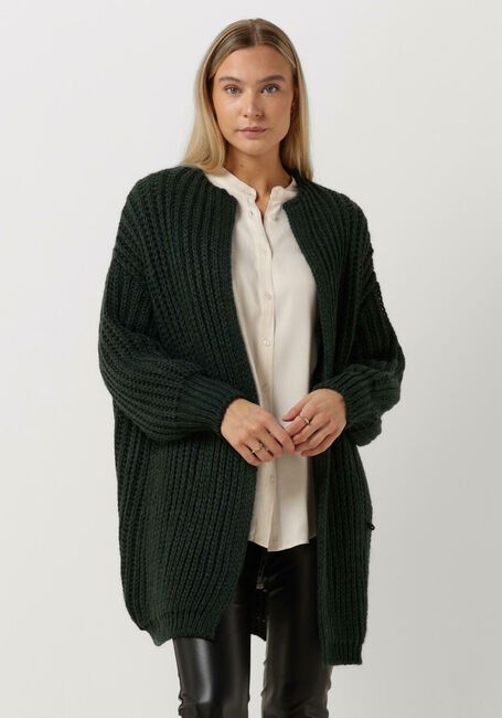 Grüne SIMPLE Strickjacke OLIVE KNIT-WO-22-3 - large