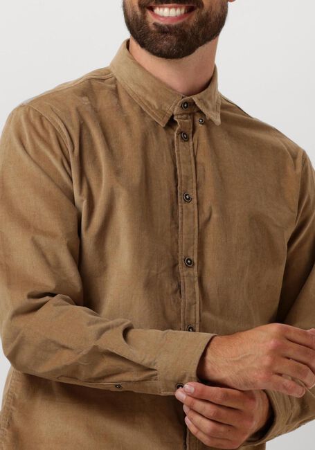 Beige ANERKJENDT Casual-Oberhemd AKLEIF SOLID CORD SHIRT - large