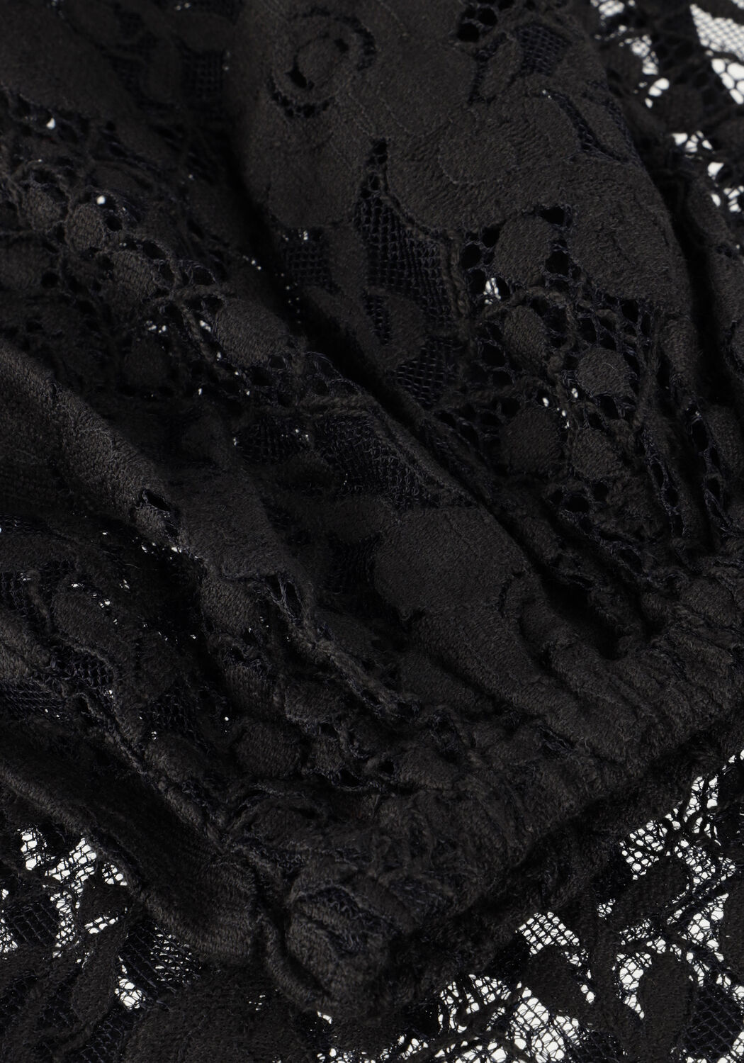 Schwarze OBJECT Top OBJBEVERLY L/S LO TOP - large