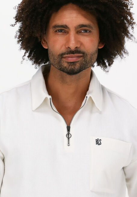 Nicht-gerade weiss BLS HAFNIA Casual-Oberhemd OVERSHIRT ZIP - large