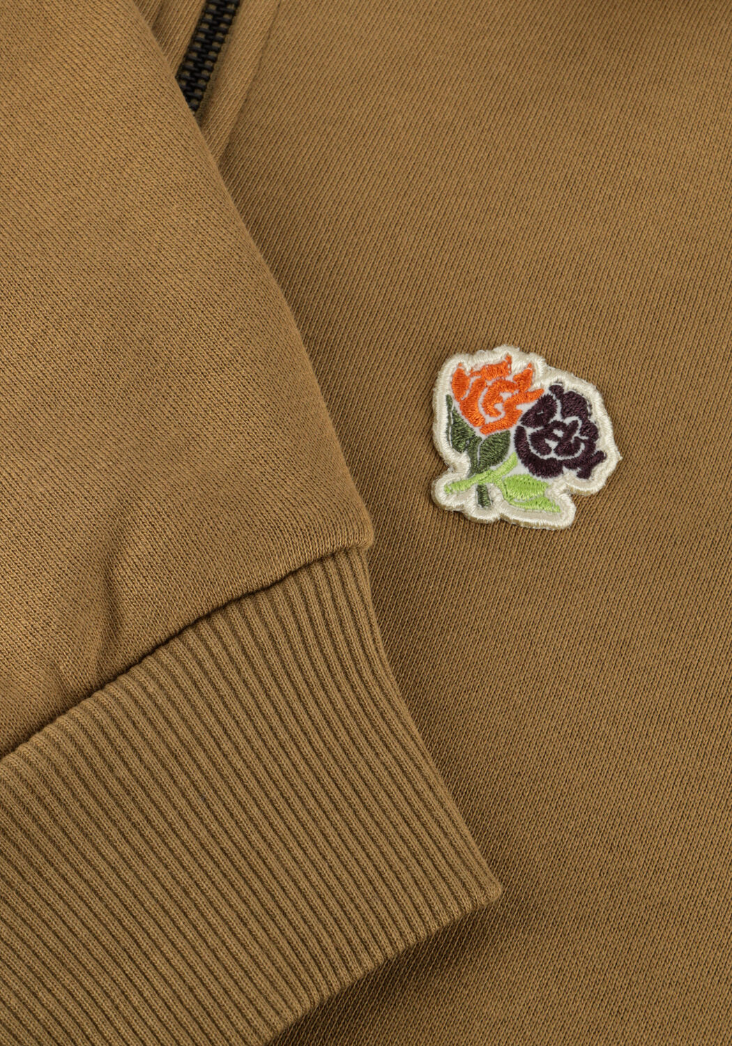 Khaki LES DEUX Pullover FELIPE PATCH HALF ZIP - large