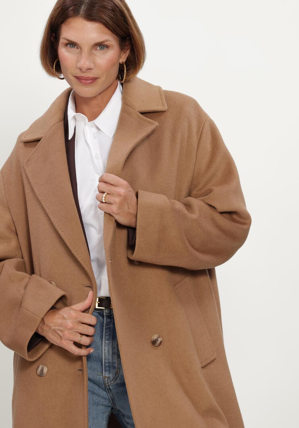 Camelfarbene BEAUMONT M&auml;ntel MARIAH LONG COAT - large