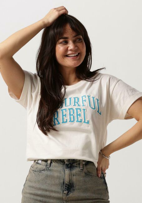 Weiße COLOURFUL REBEL T-shirt CR PATCH BOXY TEE - large