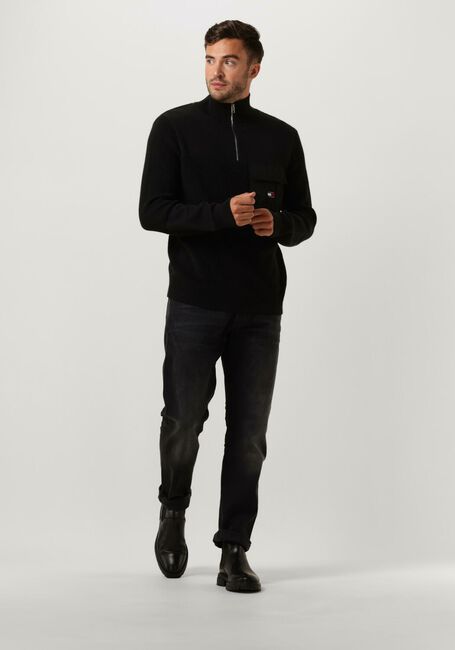 Schwarze TOMMY JEANS Pullover TJM CHECK SHERPA LINED OVERSHIRT - large