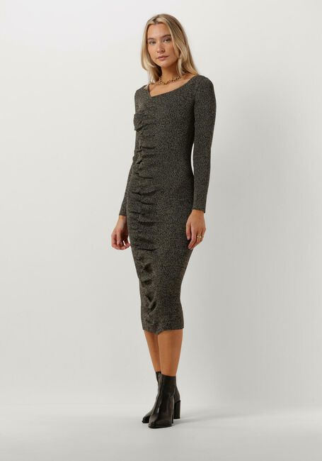 Dunkelgrau NOTES DU NORD Midikleid ICON KNITTED DRESS - large