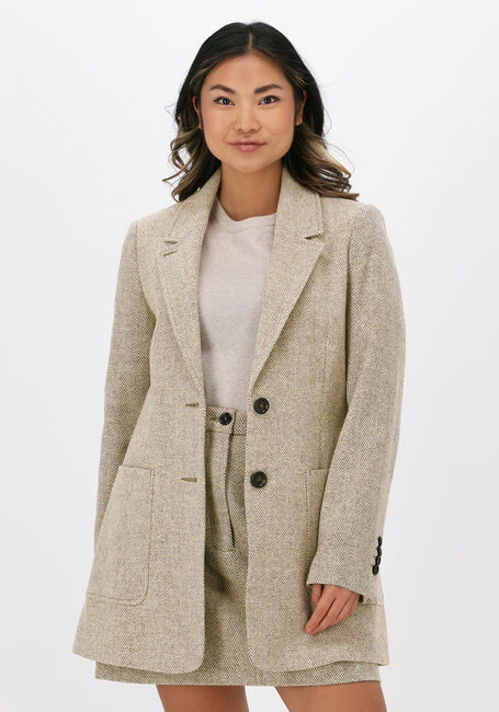 Beige VANILIA Blazer NATURAL WOOL COLBERT - large