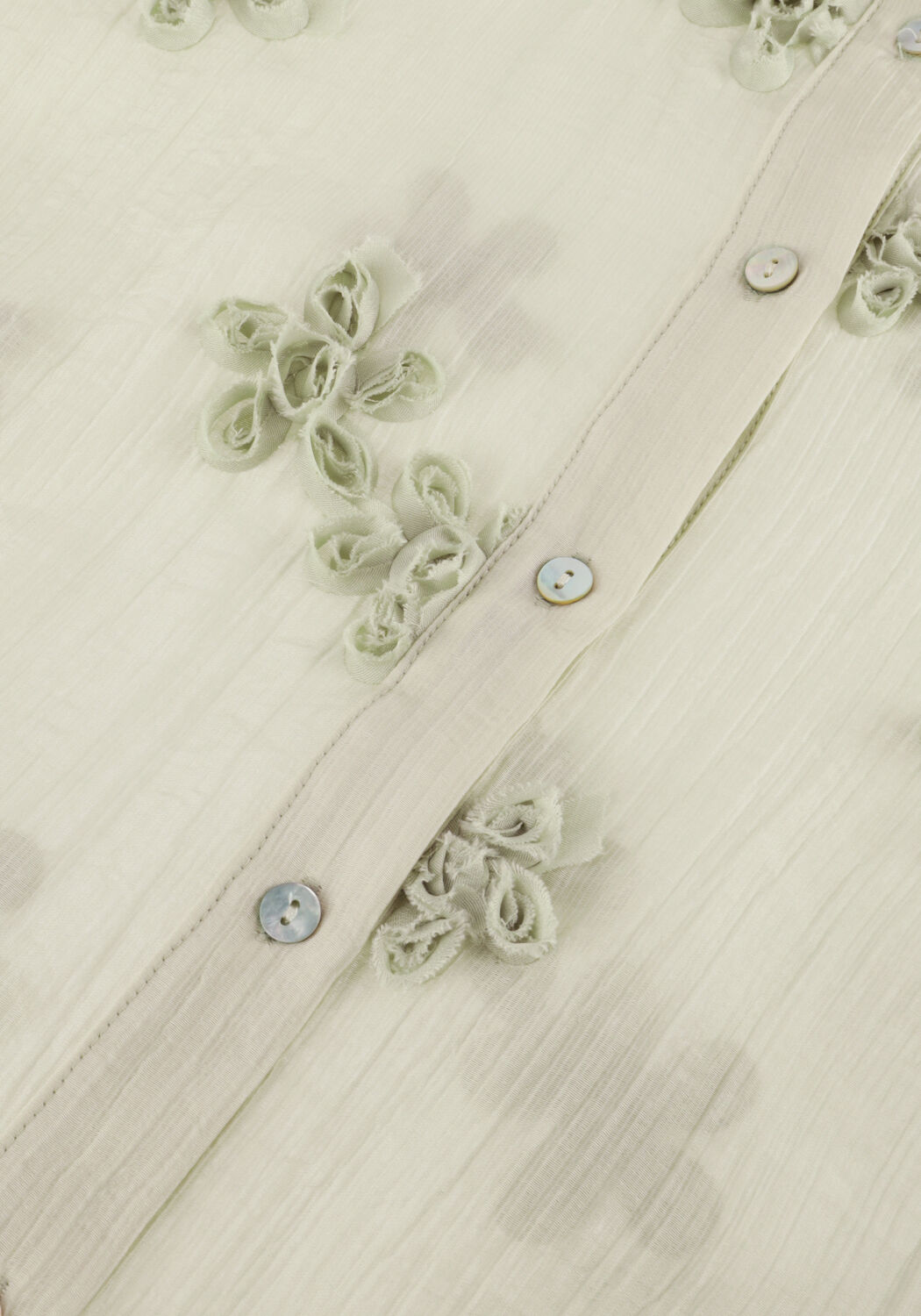 Minze JANSEN AMSTERDAM Blusen ROOS BLOUSE 3DF1 778 3/4 PUFFED SLEEVE 3D FLOWERS - large