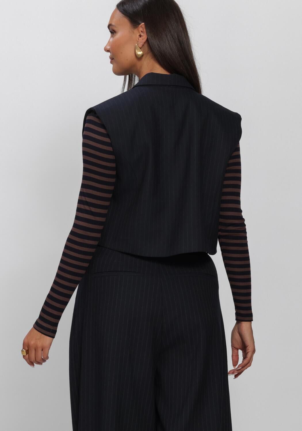 Dunkelblau BY-BAR Blazer BOBI PINSTRIPE GILET - large