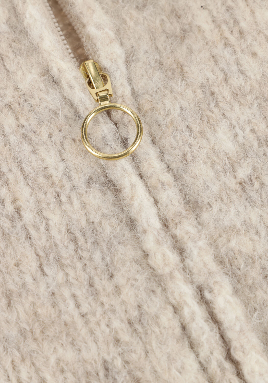 Beige BY-BAR Strickjacke JONAS ZIPP CARDIGAN - large