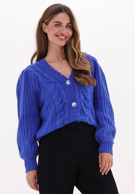 Blaue Y.A.S. Strickjacke YASKULA LS KNIT CARDIGAN - large
