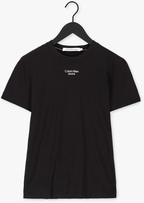 Schwarze CALVIN KLEIN T-shirt STACKED LOGO TEE - large