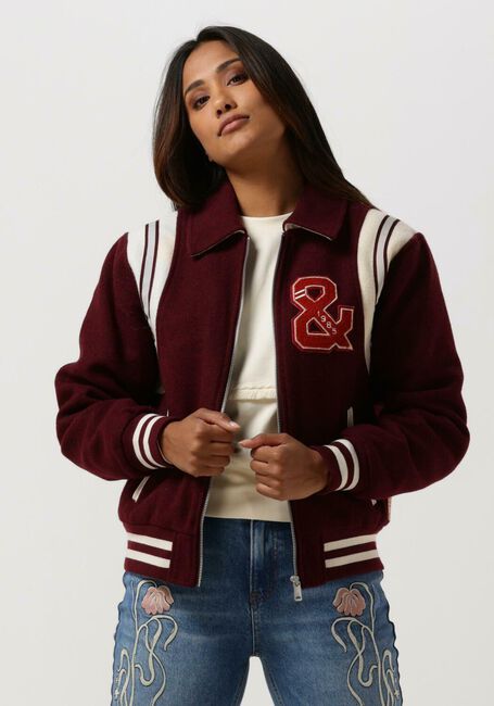 Bordeaux SCOTCH & SODA Jack VARSITY JACKET IN WOOL BLEND - large
