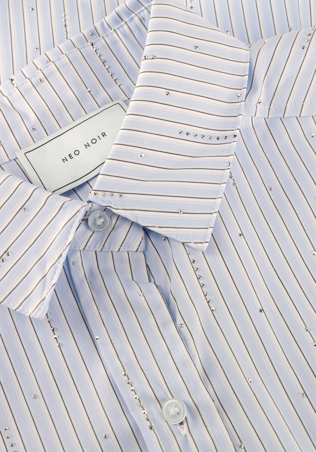 Hellblau NEO NOIR Blusen DALMA PATTERN STONE SHIRT - large