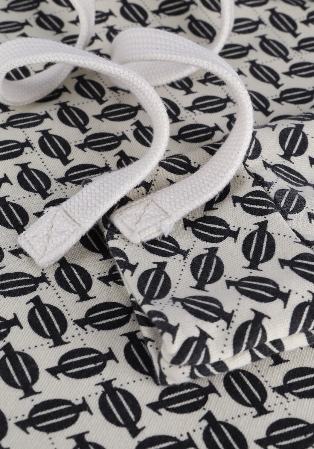 Beige 10DAYS Sweatshirt CROPPED HOODIE MONOGRAM - large