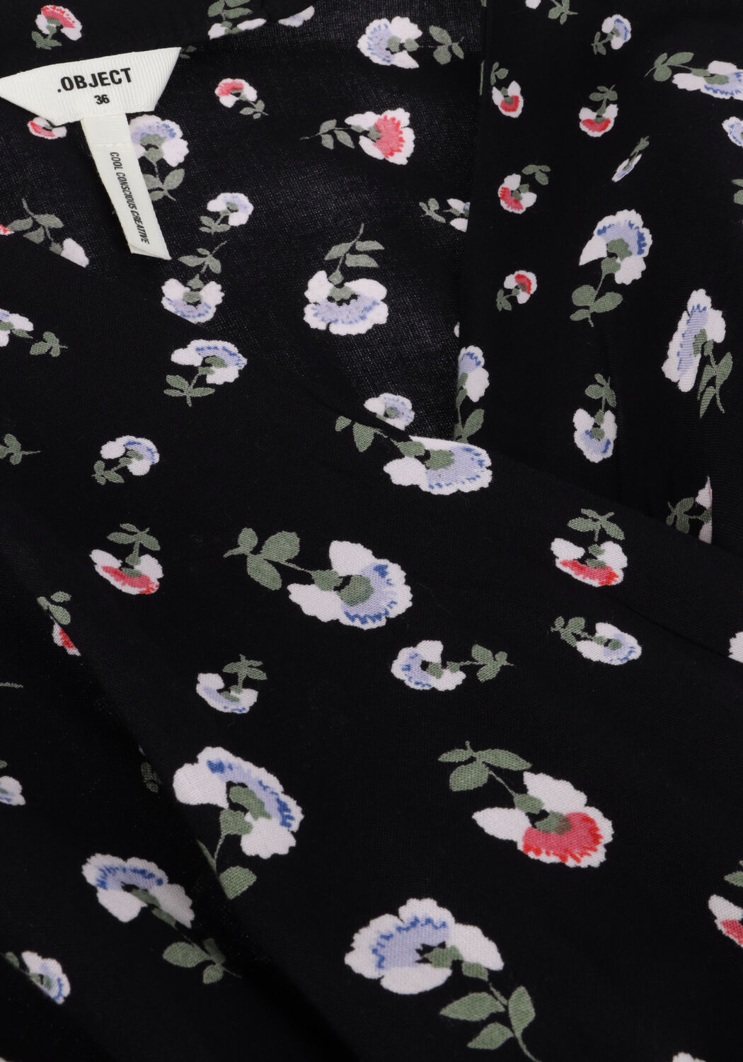 Schwarze OBJECT Minikleid OBJDITTA L/S DRESS - large