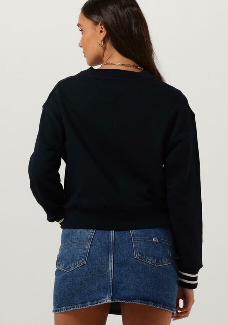 Blaue TOMMY HILFIGER Strickjacke REG VARSITY IMD NY CARDIGAN - large