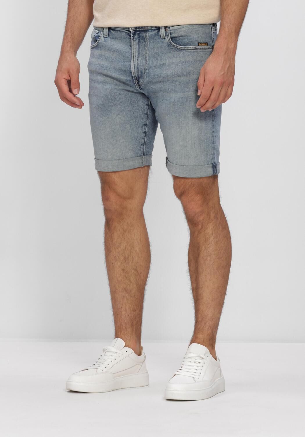 Blaue G-STAR RAW Kurze Hosen 3301 SLIM SHORT - large