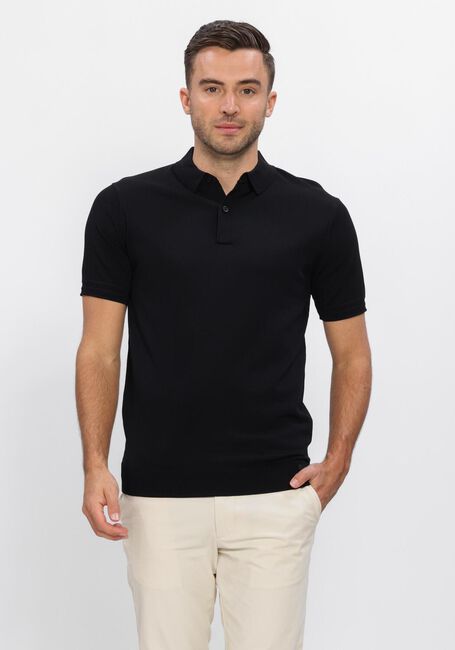 Schwarze GENTI Polo-Shirt POLO 2 BUTTON SS 1260 - large