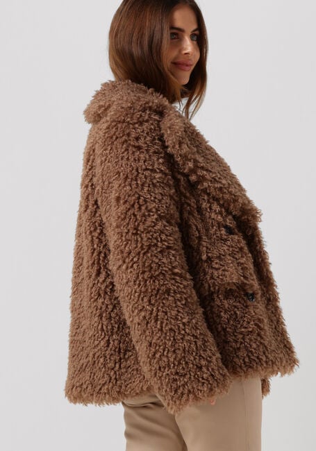 Braune BEAUMONT Teddy-Jacke CURLY SHORT COAT - large