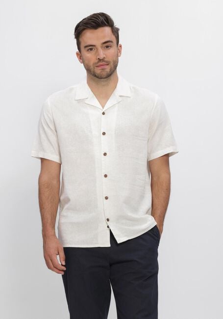 Ecru ANERKJENDT Casual-Oberhemd AKLEO COT-LINNEN-VIS S/S SHIRT - large