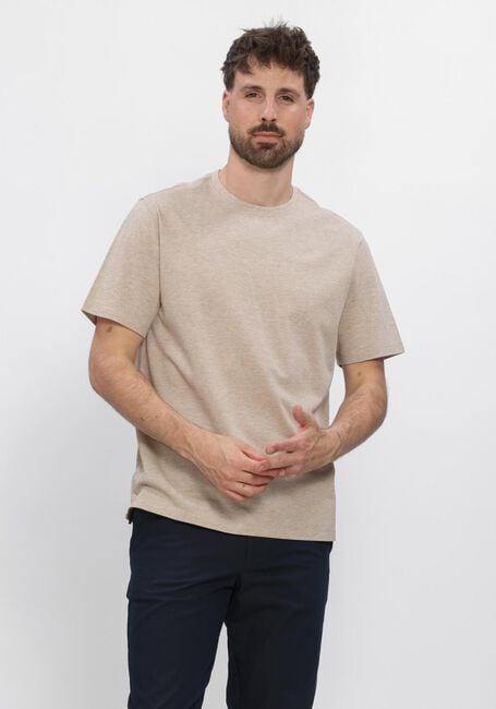 Beige PROFUOMO T-shirt T-SHIRT CREW NECK MERCERIZED STRETCH PIQUE - large