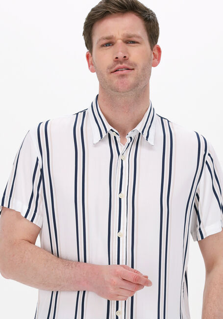Grüne SELECTED HOMME Casual-Oberhemd SLHSLIMCARL SHIRT SS STRIPES - large
