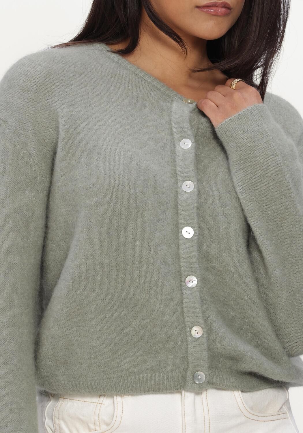 Khaki AMERICAN VINTAGE Strickjacke VITOW - large