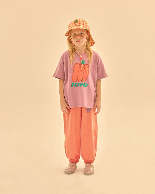 Lilane Jelly Mallow T-shirt BELL PEPPER APPLIQUE T-SHIRT - large