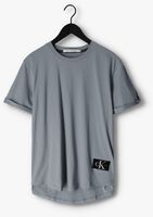 Graue CALVIN KLEIN T-shirt BADGE TURN UP SLEEVE