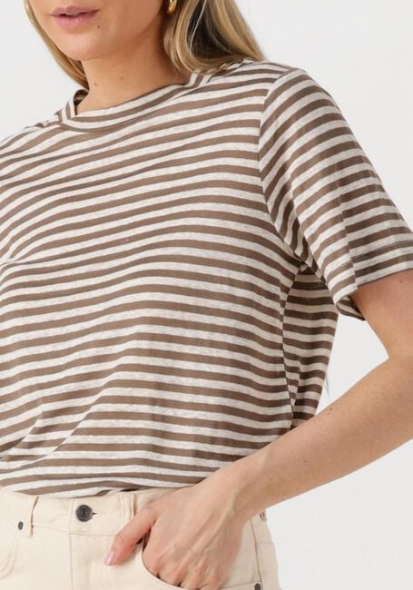 Sand MY ESSENTIAL WARDROBE T-shirt LISAMW STRIPED TEE - large