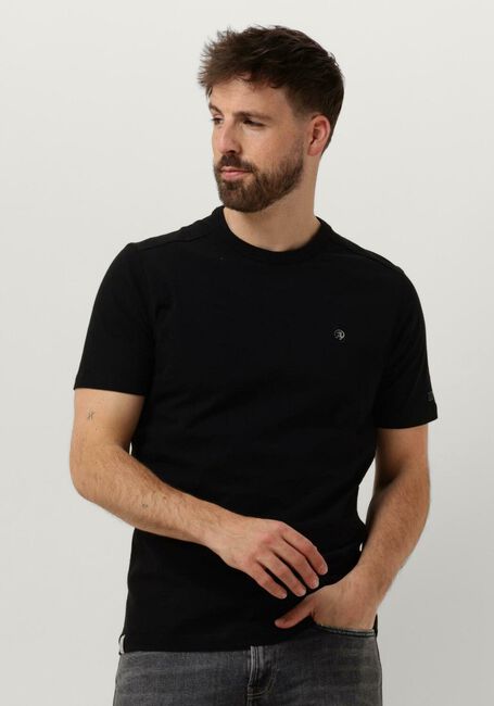 Schwarze CAST IRON T-shirt SHORT SLEEVE R-NECK ORGANIC COTTON SLUB ESSENTIAL - large