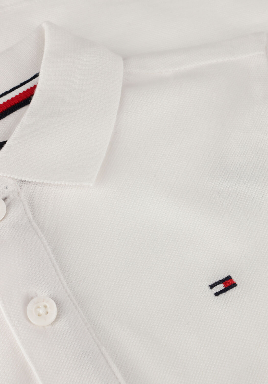 Wei&szlig;e TOMMY HILFIGER Polo-Shirt FLAG POLO SS - large