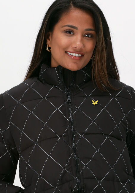 Schwarze LYLE & SCOTT Wattierte Jack ARGYLE PUFFER JACKET - large