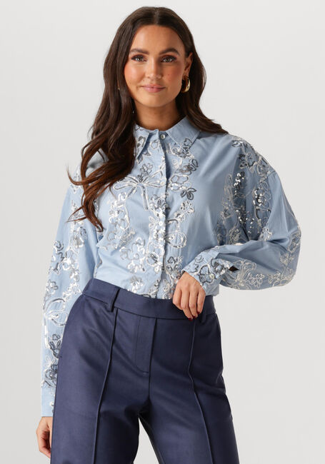 Blaue NUKUS Blusen TESSA BLOUSE PAILLET - large