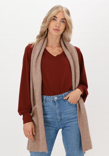 Camelfarbene SELECTED FEMME Schal SLFLINNA-MIA KNIT POCKET SCARF - large