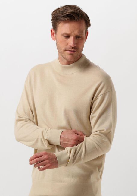 Beige SCOTCH & SODA Sweatshirt DROPPED SHOULDER MOCK NECK - large