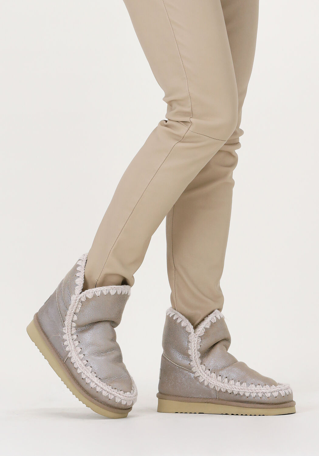goldfarbene mou winterstiefel eskimo 18 glitter logo