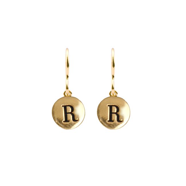 Goldfarbene ATLITW STUDIO Ohrringe CHARACTER EARRINGS LETTER GOLD Goldfarbene ATLITW STUDIO Ohrringe CHARACTER EARRINGS LETTER GOLD - large