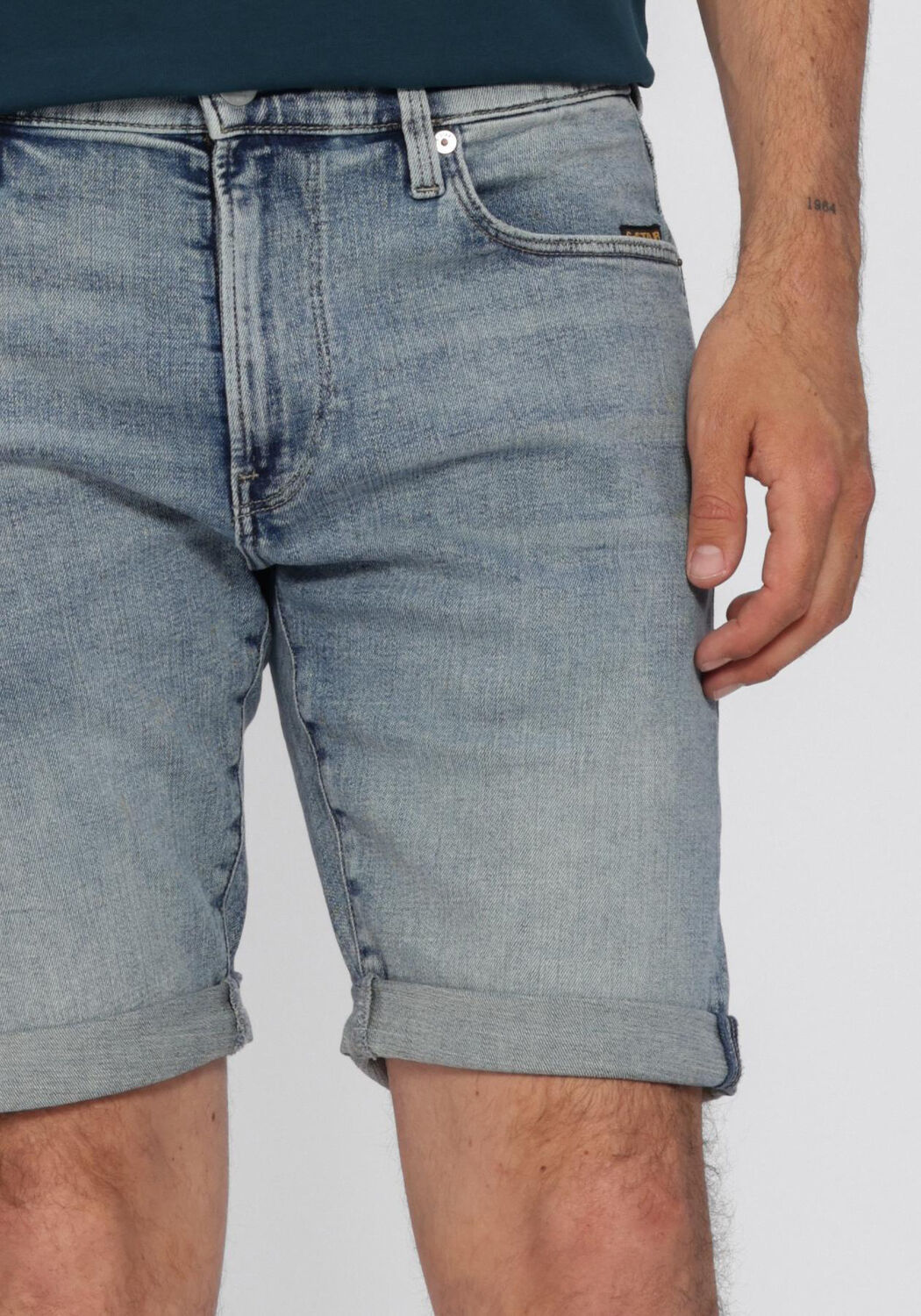 Blaue G-STAR RAW Kurze Hosen 3301 SLIM SHORT - large