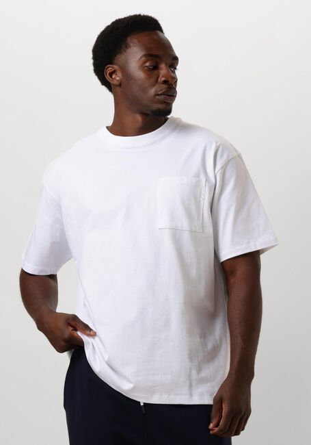Weiße SCOTCH & SODA T-shirt 3 CROSSES LOOSE FIT POCKET T-SHIRT - large