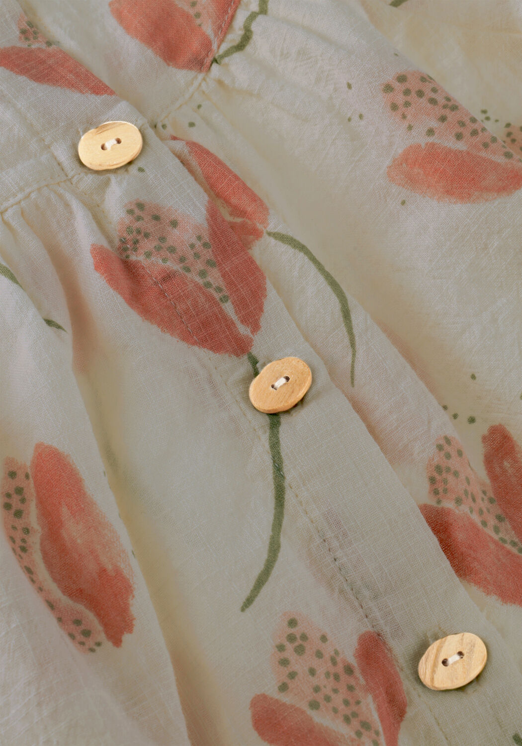 Ecru PLAY UP Top PRINTED WOVEN TUNIC - large