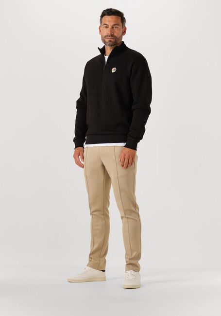 Schwarze LES DEUX Sweatshirt FELIPE PATCH HALF ZIP - large